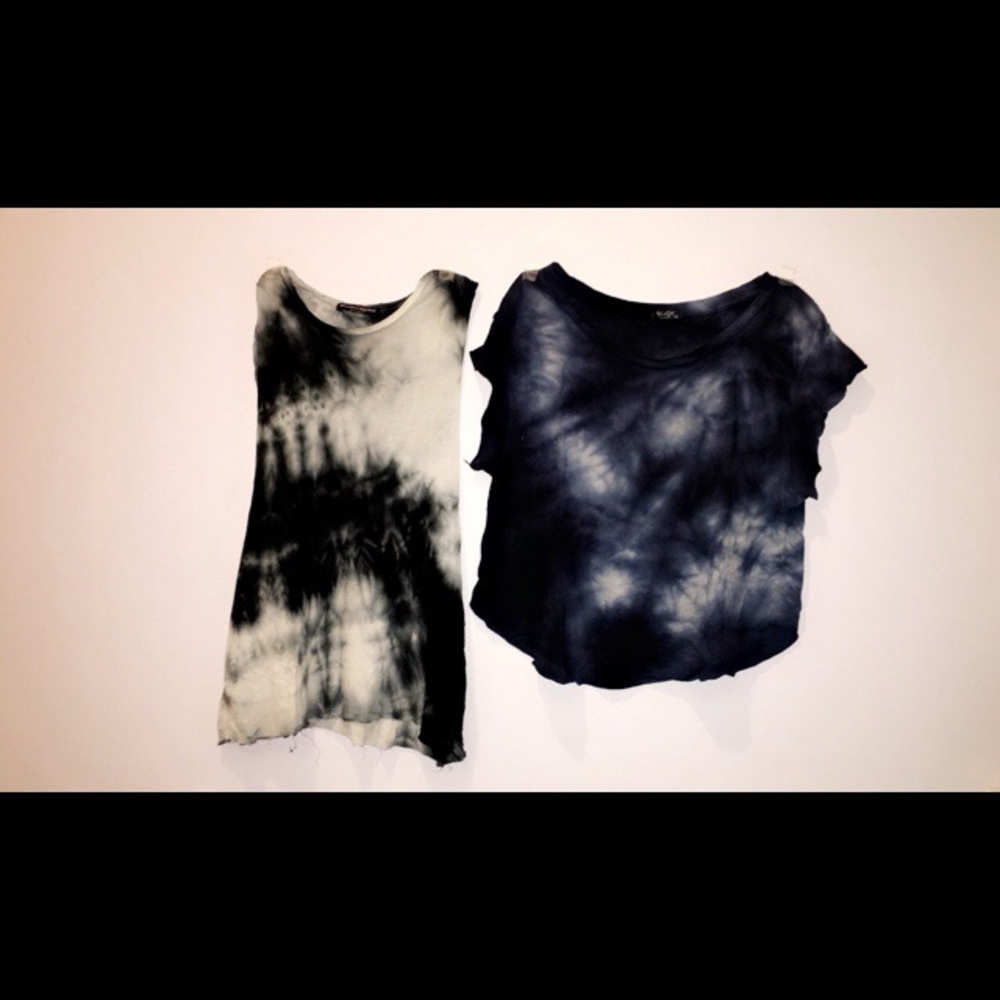 two tie dye shirts- 1 tank and 1 tee